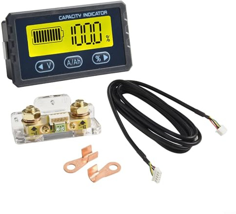 LCD Battery Capacity Tester with Multiple Display Modes for Enhanced Visibility Compatible with Lithium, Acid, and NiMH Batteries