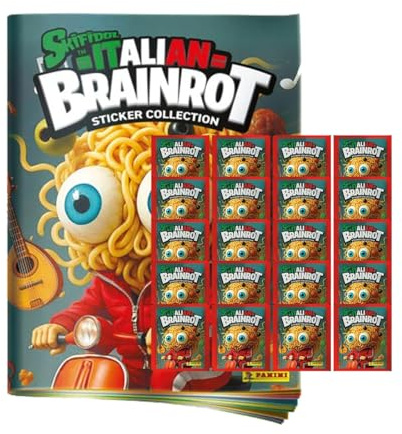 Sticker Display 2025 „Skifidol Italian Brainrot“ | 1x Stickeralbum + 20x Stickertüten