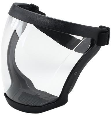 Generico Maschera a Pieno Facciale, Antiappannamento Visiera Protettiva Trasparente, Riutilizzabile HD Maschera Protettiva a Pieno con Fascia Regolabile, Dispositivi di Protezione di Sicurezza
