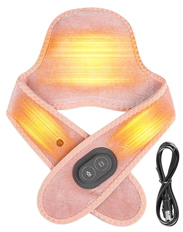 Almohadilla Térmica Para Cuello Calentador Eléctrico Sin Cable Con 3 | Calentador De Cuello Inalámbrico para Relajación Muscular Hombres Mujeres Mayores Hogar Oficina Viaje Invierno
