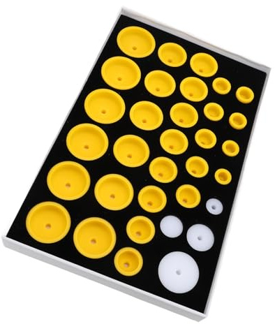 Cryfokt Kit di Stampi per Pressa per Orologi Strumento Professionale di Riparazione in Acciaio da 33 Stampi per per Fondello di Orologi Adatti per Orologiai