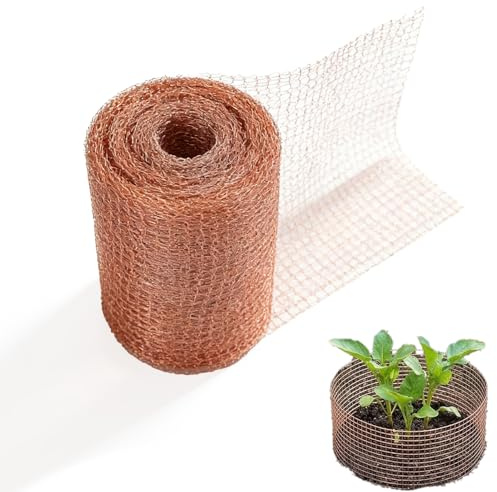 Zyrtkeriom Filet Cuivre Anti Limace Et Escargots, Clôture pour Jardin, Bande De Cuivre, Collerette pour Plate-Bande Surélevée