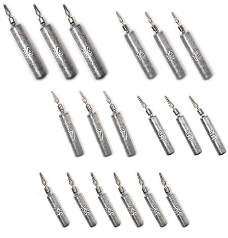 WJUAN Angeln Blei Sinker Dropshot Blei Set mit Angel- Box 18 Bleie 3.5 bis 14 g für das Drop-Shot Angeln Drop Shot Stabblei