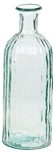 Natural Living Recycled Glass Clear Bottle Decorative Vase 3 Sizes 0.7L 1.5L 2.5L (Large)