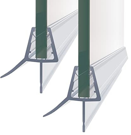 Goezes Transparent Ersatz Wasserabweiser Duschdichtung 7-8 mm für Glastür Duschtüren Duschwand Badewanne Duschkabine 2 x 80cm