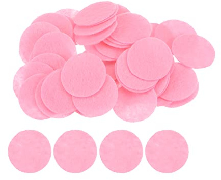 sourcing map Runde Filzkreise, 25 mm, vorgeschnitten, Vliesstoff, Mini-Filz-Stoffkreise für Heimwerker, Nähen, Handwerk, Schneiden, Projekte, Basteln, Veredelung, Rosa, 100 Stück