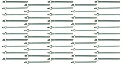 Isolbau Ankerstangen M12 x 160 mm - 50 Stück ETA Zulassung Gewindestange Verbundanker verzinkt mit Mutter & Unterlegscheibe Schwerlast-Anker Schwerlast-dübel