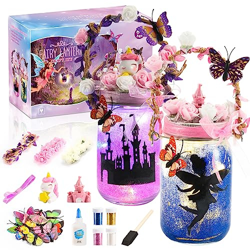 Adeokay Ragazza Regalo 6 7 8, Fate Luce Notturna per Bambini Bambina Regalo Luce Notturna Artigianale Giocattoli 6-12 Regali Fatti Mano per Ragazze Giocattolo 7 8 9 Decorativi Fai da Te Regali di