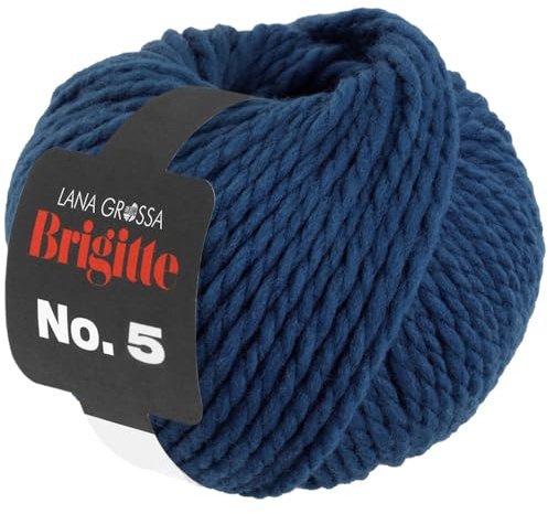 LANA GROSSA Brigitte Nr.5 | 2-fach verzwirntes Merino-Dochtgarn | Handstrickgarn aus 100% Schurwolle (Merino extrafein) | 50g Wolle zum Stricken & Häkeln | 75m Garn FB 4