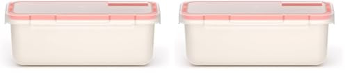 Valira Porta alimentos - Contenedor hermético de 0,75 L hecho en España, color blanco (Paquete de 2)