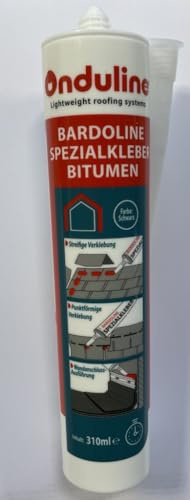 Onduline - BARDOLINE Montagekleber Spezialkleber-Kartusche für Bitumen- & Dachschindeln 290ml - Gebrauchsfertiger Bitumenkleber extrastark, UV-beständig, wetterfest - Für sämtliche Untergründe