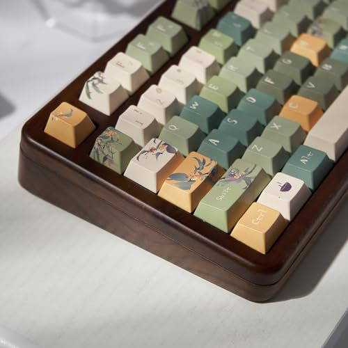 152 Keys PBT Dye Sub Keycaps Cherry Profile Osmanthus Keycap Set Fit for 61/64/87/104/108 Cherry Mx Switches Mechanical Keyboard