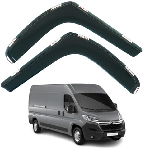 Jeu de 2 déflecteurs d'air pour PEUGEOT BOXER, Convient pour CITROEN RELAY & JUMPER, Convient pour FIAT DUCATO 2007 2008 2009 2010 2011 2012 2013 2014 2015 2016 2017 2018 2019 2020 2021 2022 2023 2024