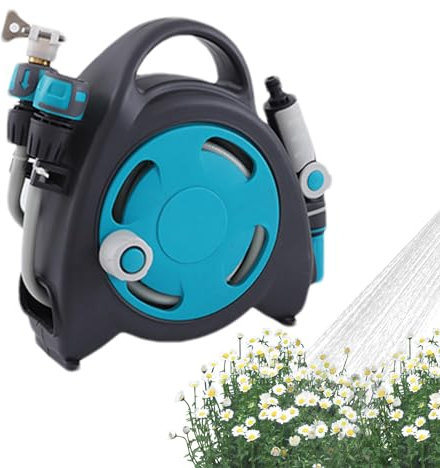 Avvolgitubo automatico retrattile, tubo 'acqua retrattile, Avvolgitubo automatico, Avvolgitore per tubo 'acqua portatile con riavvolgimento automatico Avvolgitore per tubo da giardino Riavvolgimento