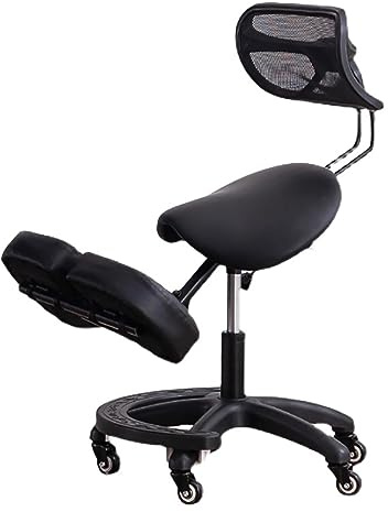 XLDZ Ergonomischer Kniestuhl mit Rückenstütze, Premium-Kniestuhl für Heimbüro, verstellbarer abgewinkelter Sitz und Knieschützer, Verbesserung der Körperhaltung, Kreuzbeinstuhl