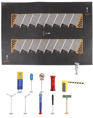 HGZLQKD 1/64 Parking Lot Underground Garage Tabletop Decor Desktop Play Mat Car Model Show, Style C
