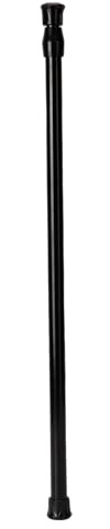 Adjustable Tension Rod, Telescopic Curtain Pole, Non-slip Feet, No Drilling Required, DIY Bathroom Shower Rail, Wardrobe Bars, Bookshelf Support, Black (40-70cm)