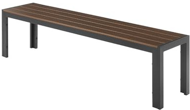 Riess Ambiente Gartenbank DESIGNO - 180cm - Dunkelbraun - WPC Outdoor