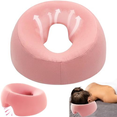 TZEKING Massage-Gesichtswiegenkissen,Massagekissen Kopf Loch,U-förmiges Massage Gesichtskissen,Massage Kopfstütze für Bett,Gesichtskissen Bauchlage für Spa Salon,Schulen,Büros