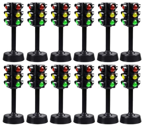 CLISPEED Modèle Pièces en Abs pour Feu 12 de Signalisation Garçon et Filles | Éducatif, pour Enseigner la Circulation, Accessoires pour Chantier et Bac à Sable DIY
