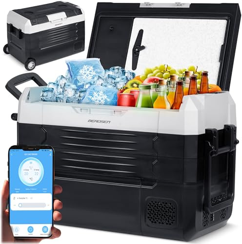 Berdsen Icemax 400 Kompressor Kühlbox 40L – tragbare 2-Zonen Gefrierbox – 12V/24V & 230V Auto Camping Kühlschrank – Bluetooth App – ECO/MAX – bis -20 °C – 45 dB