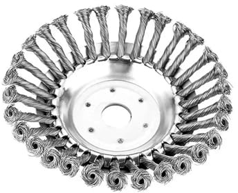 AOIUU Compatible con Cabezal de desbrozadora de Alambre Universal de 6 y 8 Pulgadas, Disco de Cepillo for jardín.(6inch)