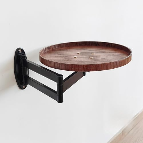 Wandklapptisch mit einziehbarem Regal, abnehmbares Design für platzsparende Aufbewahrung in mehreren Räumen