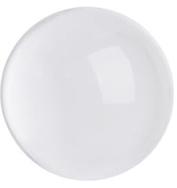 TOGEVAL Bola de Cristal Funciones de Malabarismo y Exhibición de Cristal Blanco de 80mm para Decoración de Oficina y Meditación
