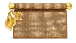 JW PEI Damen-Clutch mit Holly Metallanhänger, verziert, Champagner, Small
