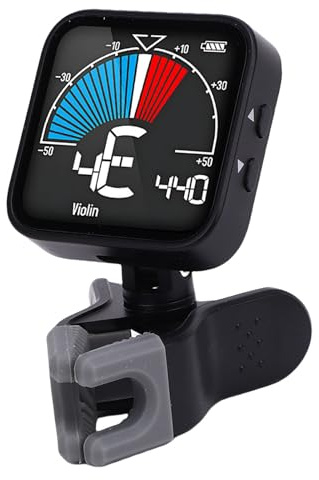 Luocute Digitales Metronom-Stimmgerät, Wiederaufladbar, für Alle Instrumente mit Gitarre, Bass, Violine, Ukulele, Chromatische Stimmmodi und Blasinstrumente, Elektronisches Stimmgerät