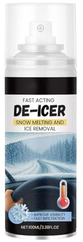Bomefoi Dégivrant pour Pare-brise de Voiture - 100 ml Agent de Dégivrage Anti-Gel à Action Rapide - Spray de Déglacement pour Pare-Brise Auto,Pour Hiver Vitres Givre Réfrigérateur Congélateur et Usage