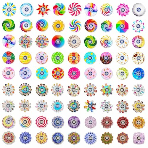 35 Pcs Fidget Spinners Bulk Toys, Acrylic. Party Bagfillers, Basket Fillers | Mini Sensory Fidget Toys, Party Bag Fillers Classroom Rewards, Pass The Parcel Prizes Gifts