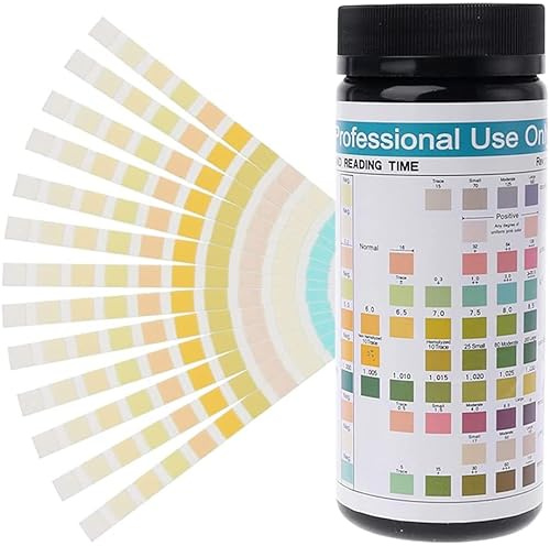 BODYA 100 Strips URS-10T Urinalysis Reagent Strips 10 Parameters Urine Test Strip for Leukocytes, Nitrites, Glucose, pH, Protein, Ketones, Specific Gravity, Blood, Bilirubin, Urobilinogen