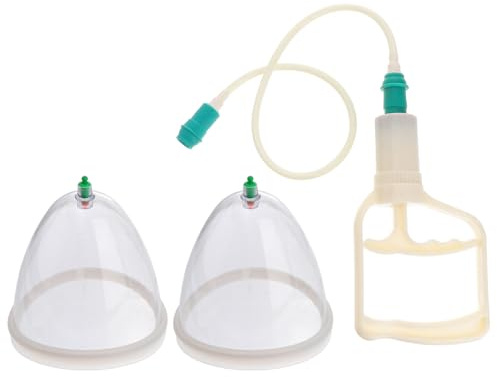 FOMIYES 2 pezzi tazza di tazza di tazza di vuoto pompa a mano set di pompe a tazza per il seno coppa di vuoto coppettazione accessori per macchine da donna