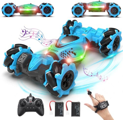 Pristar Ferngesteuertes Auto ab 6 7 8 9 10 11 12 Jahre Auto mit Handsteuerung RC Twist Stunt Car 360° Handgeführtes Stunt 4WD, RC Drift Car Geschenk Spielzeug 6 8 10 12 Jahre for Kinder Mädchen