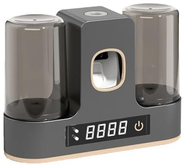UV-Zahnbürsten-Sterilisator, Badezimmer-Zahnbürstenhalter, Wandmontage, mit Sterilisator-Funktion, 4 Bürstenschlitze, wiederaufladbar, UV-keimtötender Zahnbürstenhalter für Badezimmer, Grau