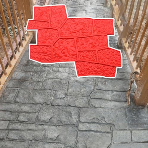 EXCLURA Betonstempel Betonstempel, Die Haut Strukturieren, DIY-Straßen, Dekorativ, Polyurethan-Stempelsteinmuster für Wand/Boden, Stabiler Stempel mit Zementmuster (Size : 1 pc)