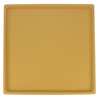 M METERXITY Vassoio per Piante in Ceramica, Vassoio Raccogli-Acqua per Piante da 8.3, Sottovaso per Piante da Interno/Esterno/Vassoio per Drenaggio Fiori [Giallo Quadrato]
