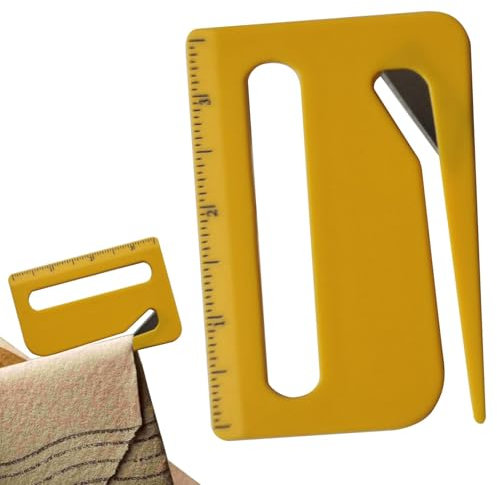 Strumento di apertura posta, taglierina per buste, taglierina per carta regalo, tagliacarte per cassetta delle lettere, con estremità appuntita, lente d'ingrandimento, righello