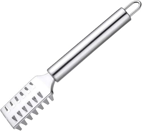 Stainless Steel Fish Scale Scraper Remover | Knife Skin Peeler Fish Skin Remover | Scale Scraper Tools | Sawtooth Fish Cleaning Brush | PACK OF 1