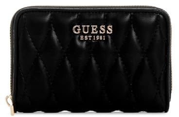 GUESS Geldbörse Valla Zip Around Wallet Black schwarz