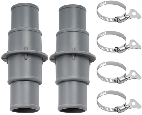 Anschluss-Set für Poolschlauch, Ersatzadapter für Poolschlauch, 2 Stück 32 mm oder 38 mm mit vier Kabelschellen für Hotel, Garten, Haus, Park