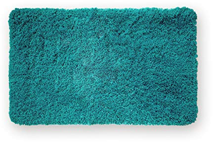 WohnDirect Premium Badematte Einzeln zum Set kombinierbar • Badvorleger Duschmatte • rutschfest & Waschbar • Badteppich, Badezimmerteppich Petrol • 50 x 80 cm