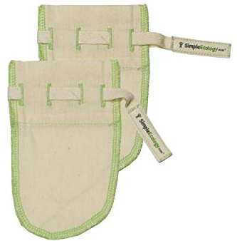 Simple Ecology Worlds Best Wiederverwendbare Bio-Baumwoll-Musselin Feinmaschiges Siebbeutel – Teefilter Set mit 2 (XS) (Lose-Blatt-Tee-Ei, Teesieb)