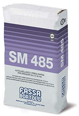 Autolivellante rapido a Base cementizia per spessori da 3 a 30 mm per Pavimenti Fassa SM485 - Sacco 25 kg