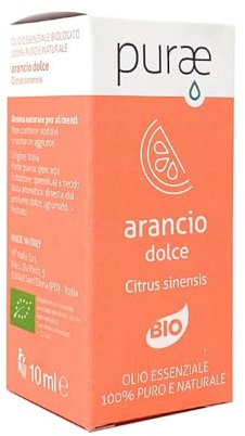 Purae Oli Essenziali - Arancio Dolce Citrus Sinensis Bio, 10ml