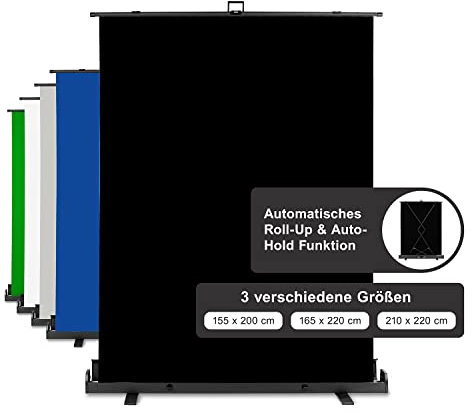 Walimex pro Panel Enrollable Fondo Negro 155x200