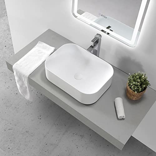 Lavabo de diseño de piedra artificial para el baño de invitados, modelo 1152 (superficie brillante)