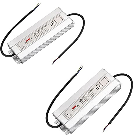 CPROSP 2er 12 V LED Trafo 80 W, für LED Leuchtmittel, für Streifen | LED; Netzteil Treiber IP67 Wasserdicht; 0,5-80 W; Transformator; 230 V auf 12 V