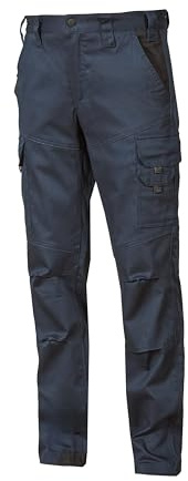 U-Power Guapo Pantalone da Lavoro in Cotone Stretch, Linea Smart, con Multi_Tasche Frontali e Laterali, Comodo Pantalone, con Bottone Frontale, Elastico in Vita (Westlake Blue_M)